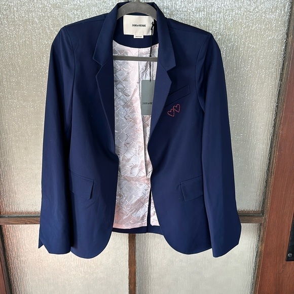 Zadig & Voltaire Very Heart Strass Wool Blazer size 38 or US size 6 - Picture 7 of 10